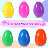 Biubumtu 12Pcs Plastic Bright Easter Eggs Assortment, 3.15'' Fillable Easter