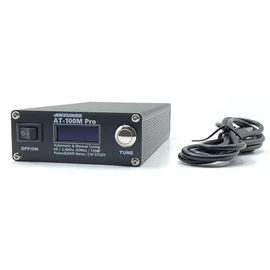 AT100M Pro Antenna Tuner 1.8Mhz-30Mhz Automatic Manual Tuning Device 125W Power & Standing Waves Meter Multifunctional Power Meter for HF Radio Support Morse Code Exerciser Function