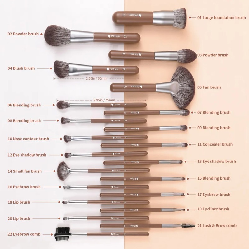 Ducare Brochas Beauty Creations Con Bolsa 22 Piezas Original