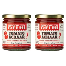 Brooklyn Delhi Tomato Achaar - 2pk - 9 Ounces - Savory, Spicy, & Tangy Flavor - Made with Locally-Grown Tomatoes, Tamarind, a mix of Indian Spices, Red Chili Powder, and Unrefined Cane Sugar - Vegan