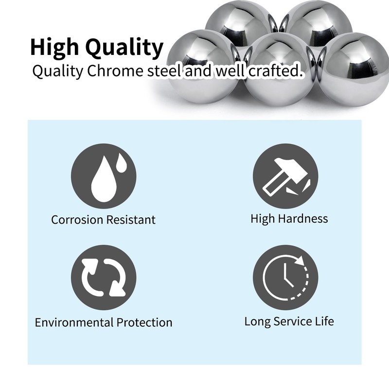 5 Pcs 1" Super Precision Bearing Balls, G16 Chrome Deep