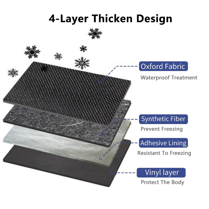 TOTMOX Car Windshield Cover All-Weather Windshield Snow Cover with Elastic