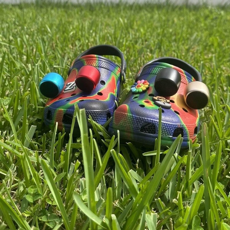 UUEENN Portable Mini Speaker RED, Bluetooth Clog Charm, Red