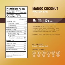 Barras de proteínas altas, sin gluten, sin soja, sin lácteos, sin maní y sin OMG certificadas, veganas, crudas y kosher