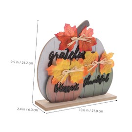 Ciieeo Thanksgiving Wooden Pumpkin Tabletop Sign Fall Home Decor Grateful Thankful Blessed Accent for Farmhouse Living Room Seasonal Gratitude Decoration