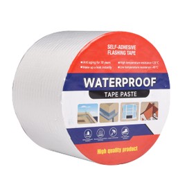 Doppy Butyl Tape, Waterproof Tape 3.94" W X 32.8'L Aluminum Foil Tape with Butyl Rubber Adhesive for RV Repair, Glass Repairs, Outdoor Storage Shed Repair, Window Caulking Boat Sealing,Roof Patching