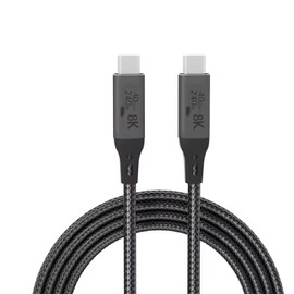 Tek Styz PRO USB4 USBC/PD 8K 240Watt Power Data Cable Compatible with HTC A103 Plus Plus 40Gbps Thunderbolt 4 Super Hi-Speed Safe Certified Charging and Data Transfers! (5Ft/1.5M)
