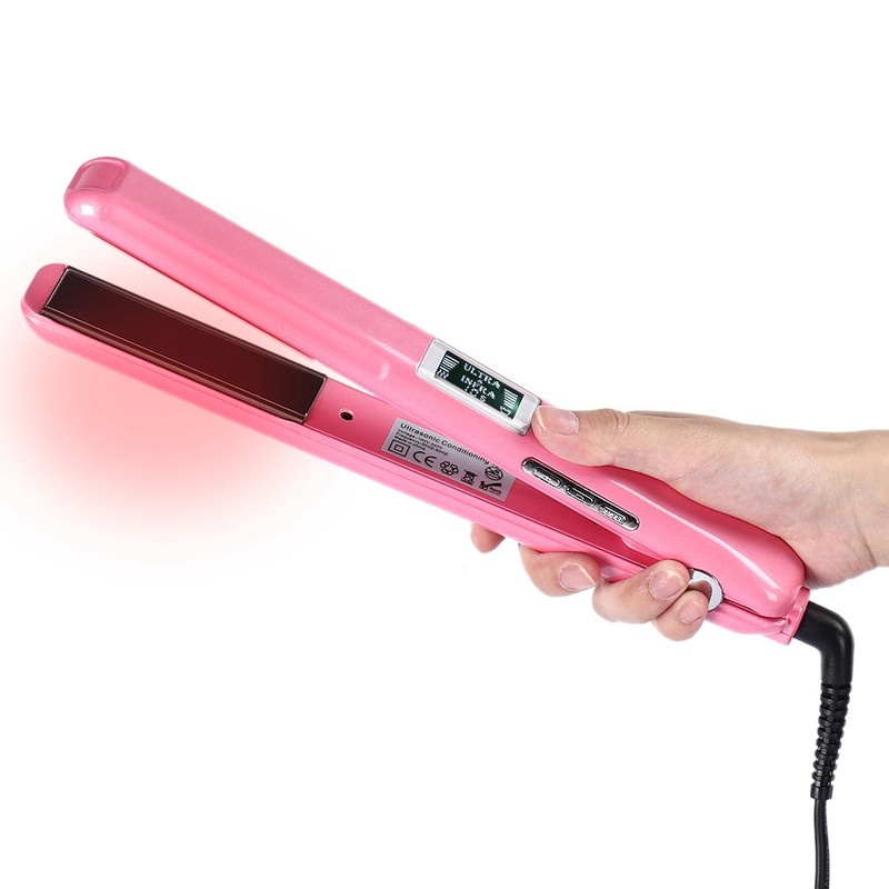 Ultrasonic Infrared Hair Straightener Cold Wave Hair Straighten Curling Iron