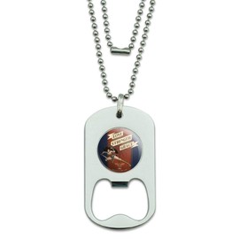 GRAPHICS & MORE Wonder Woman Movie Love, Strength, Grace Military Dog Tag Bottle Opener Pendant