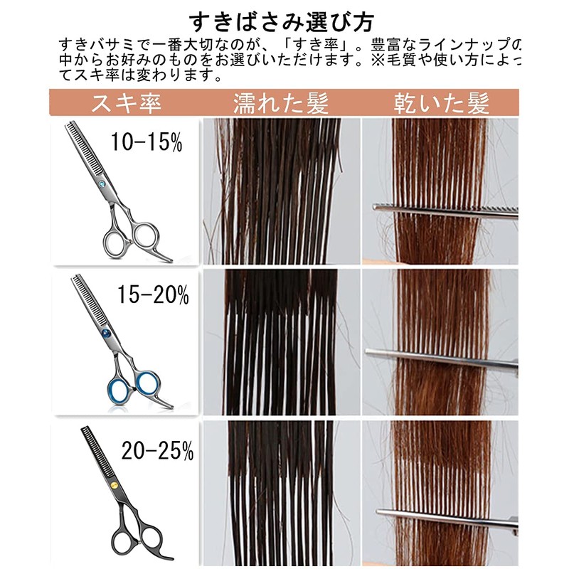 Dosi Hair Cutting Scissors, 20% Plow Ratio, Combing Shears, Self