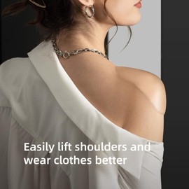 sholder pads, silicone shoulder pads for womens clothing, for office wear, gym & formal events, natural lift & posture correction, lightweight & durable for work & play(2 Pairs Skin+1Transparent)