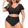 Daci Plus Size Two Piece Swimsuits - High Waisted Bikini