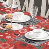 LinTimes Christmas Tablecloth Wipeable Water Resistant Christmas Table Cloths Rectangular