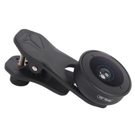 Phone Lens, 195 Degree Optical Lenses Unique Circular Images Without Distortion Fish Eye Lens Clip On Design Wide Compatibility Phone Camera Lens for Smartphones