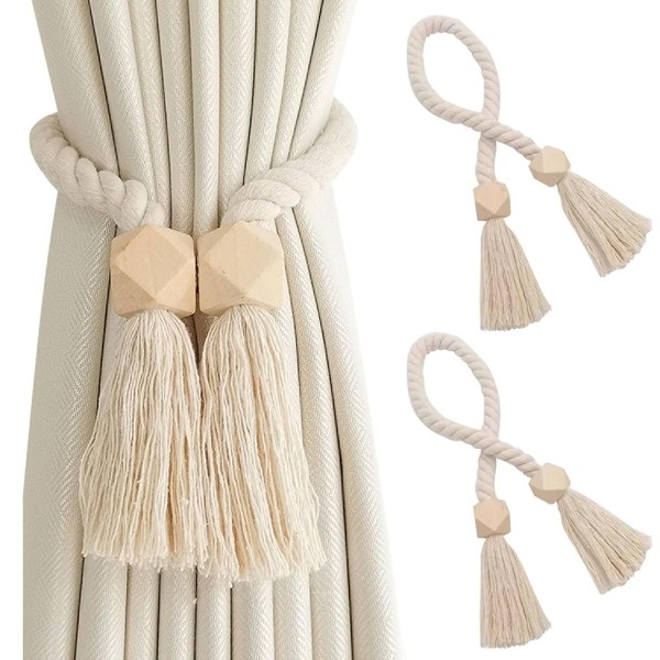 Magnetic Curtain Tie Backs 2 Pack, Modern Simple Style 22.83"