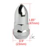 DCVAMOUS 20 PC 1/2"-20 Spike Lug Nuts Chrome Compatible with