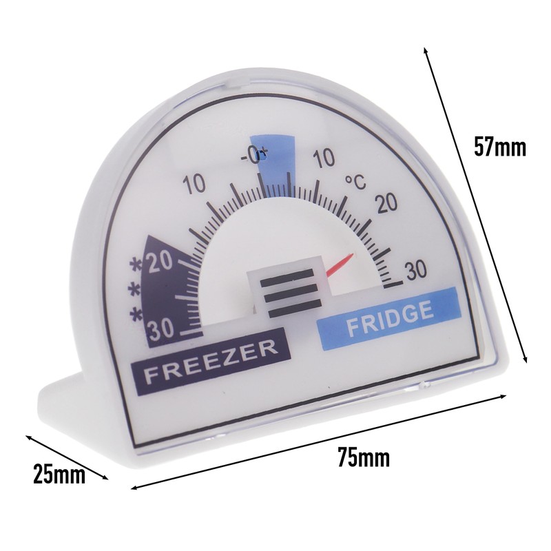 Fridge Thermometer or Freezer Thermometer Dial with Recommended Temperature Zones