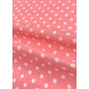 58/60 inch Bubblegum/White Dot Broadcloth Fabric by The Yard