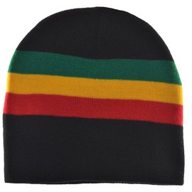 Rasta Beanie Black Red Yellow Green Short Beanie Pack of 6 Pcs