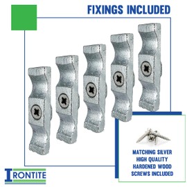 IRONTITE® 5pc Galvanised Turn Button Latch 50mm (2") Turn Buttons, Cupboard Latch, Turn Button Fastener Cabinet Latch, Screws Included, Internal Or External Use Turn Latch.