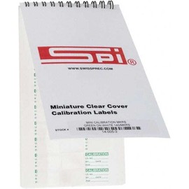 SPI 140 Count SPI 14-005-3 Clear-Cover Calibration Labels: 1" x 5/8", Green Print