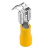 Heschen male multi-stack disconnector spade crimp terminal yellow, PBDD-L, 100