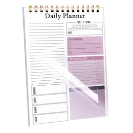 Newkita 5.1x7.8 Inch To Do List Notepad for Work, 30 Sheets Undated Daily Planner Notebook, Multiple Functional Checklist Notepads for Office, School and Home (White)