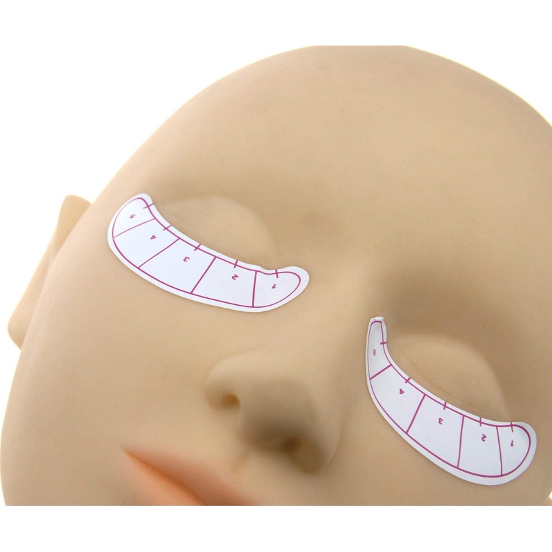 Pack of 70 Eyelash Extension Pads, Lash Mapping Stickers, Eye