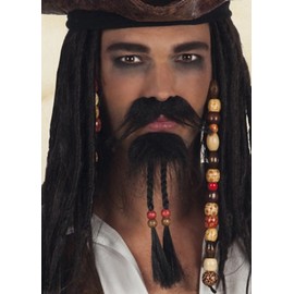 Jack Sparrow Style Pirate Fake Beard and Moustache