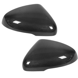 Carbon Fiber Rearview Mirror Cover, Stylish and Durable Design, Gloss Black Carbon Fiber, Fits Stinger 2018-2023, Easy Installation for Cars, SUVs, and Trucks