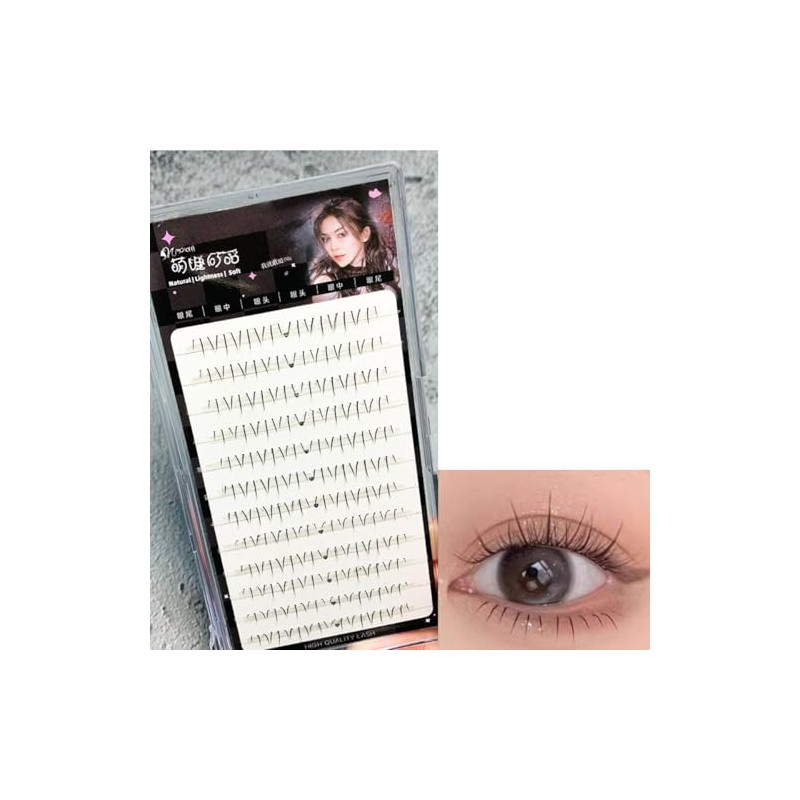 Lower Eyelashes, Cute, 3D Look, Partial False Eyelashes, With Glue,