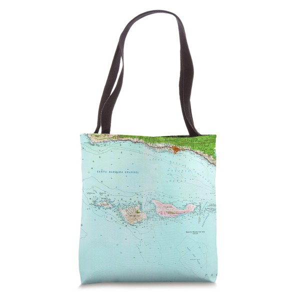 Channel Islands California Map Tote Bag