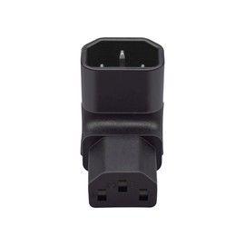 CY Adapter IEC Male C14 to Down Angled 90 Degree IEC Female C13 Power Extension Adapter AC Convertor