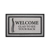 Grey Doormat Welcome Glad To See Your Back Funny Chiropractor