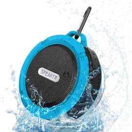 IPX4 Waterproof Shower BT Speaker with Sucker Hooker Portable Phone Sport Stereo Wireless Mini Speaker (Blue)