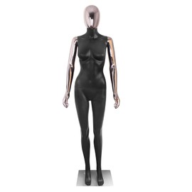 Female Mannequin Black Dress Form Full Body Manikin Body 70 Inches Adjustable Maniquins Dress Model Plastic Detachable Manequins Stand Metal Base Metal Connector