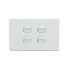 4C | Classic 4 Gang Switch 250V 16AX | Horizontal