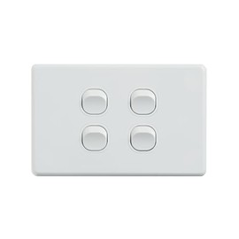 4C | Classic 4 Gang Switch 250V 16AX | Horizontal