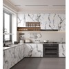Marble Contact Paper Gray Textured Self-Adhesive PVC Removable Wallpaper for