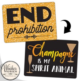 Vibrant Plastic Photo Booth Prop Signs - Roaring '20s Party - Set of 2 stylish signs with a 1920s Gatsby theme