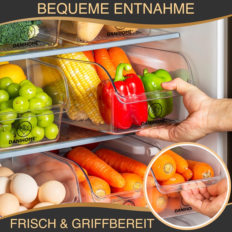 DANIHOME® Set of 2 Storage Boxes Kitchen & Kitchen Organiser