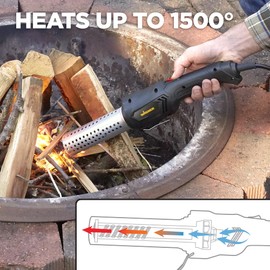 Wagner Electro-Torch C900085 Fire Starter, Charcoal Starter and Lighter, BBQ Smoker, Grill Starter, Chemical Free Heated Air with Built-In Blower