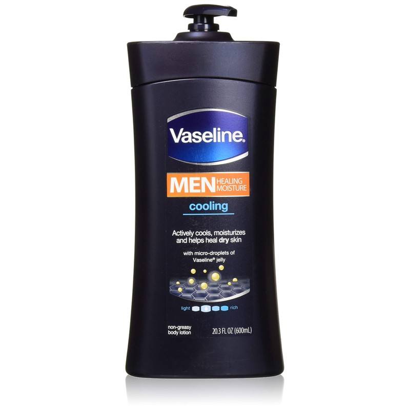 Vaseline Mens 24-Hour Moisture Lotion Cooling 20.3oz (6 Pack)