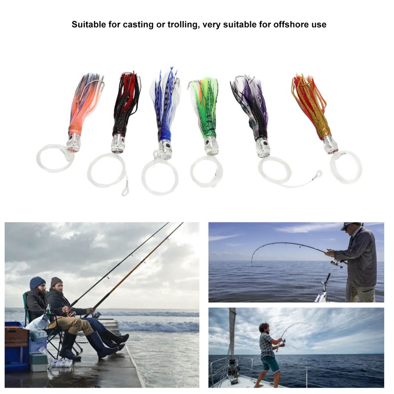 6pcs 25cm Saltwater Trolling Lure Saltwater Casting and Trolling Swimbait