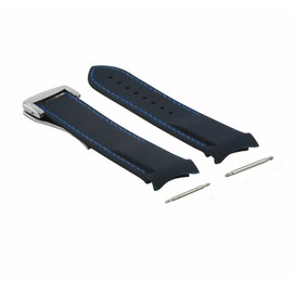 Ewatchparts 20mm 22mm Rubber Diver Watch Band Strap 41mm And 45.5mm With Deployment Clasp Compatible With Omega Seamaster Curved End