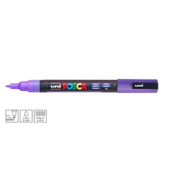 Posca PC-3ML GLITTER PAINT MARKER - Sparkling Violet