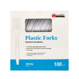 Plastic Cutlery: Disposable Utensils, Clear, White & Plastic Packs - Great for Parties, Picnics, Office & School
