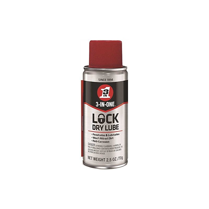 3 IN ONE 12007 2.5 Oz Lock Dry Lube