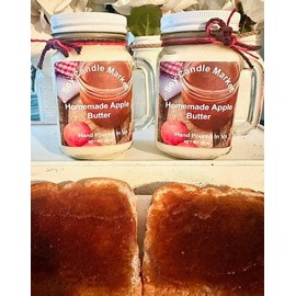 Soy Scented Candles | Handmade & Highly Aromatic Candles Burns Upto 85 Hours in Glass Jar - Perfect for Home Decor, Wedding, Birthday, Dinner (Apple Butter, 12 oz)