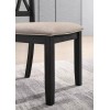 Roundhill Furniture Windvale Fabric Upholstered Dining Chair in Black, Set